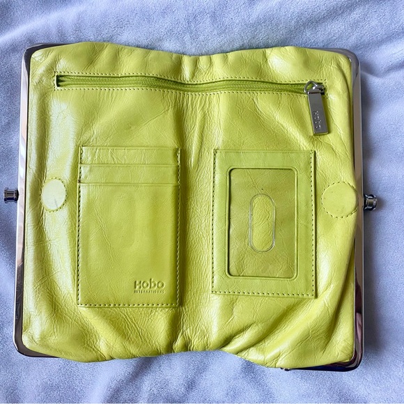 HOBO Double Frame Chartruese Lauren Wallet Clutch - Picture 4 of 9